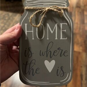 Rustic Gray Mason Jar Wall Decor